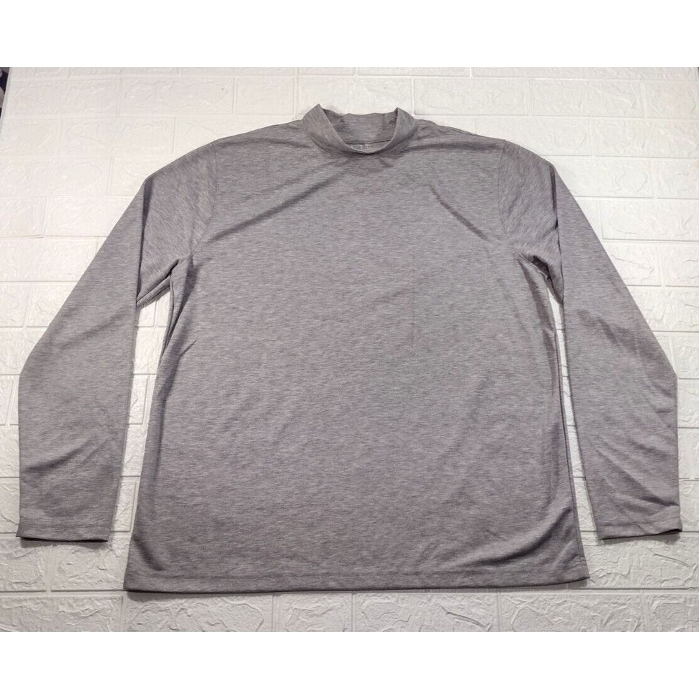 Apt. 9 Long Sleeve Round Neck Gray Men's T- Shirt Size XXL